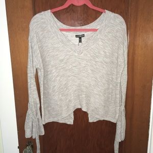 Sweater with bell sleeves